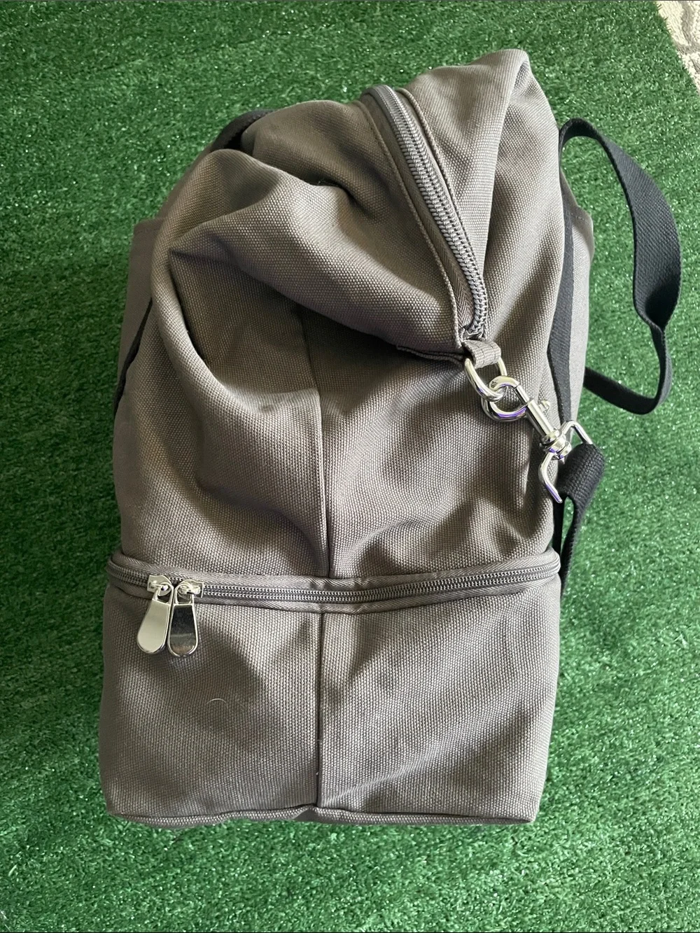 LO & SONS Catalina Deluxe Large Gray Tote Weekender Travel Bag Canvas Carry All